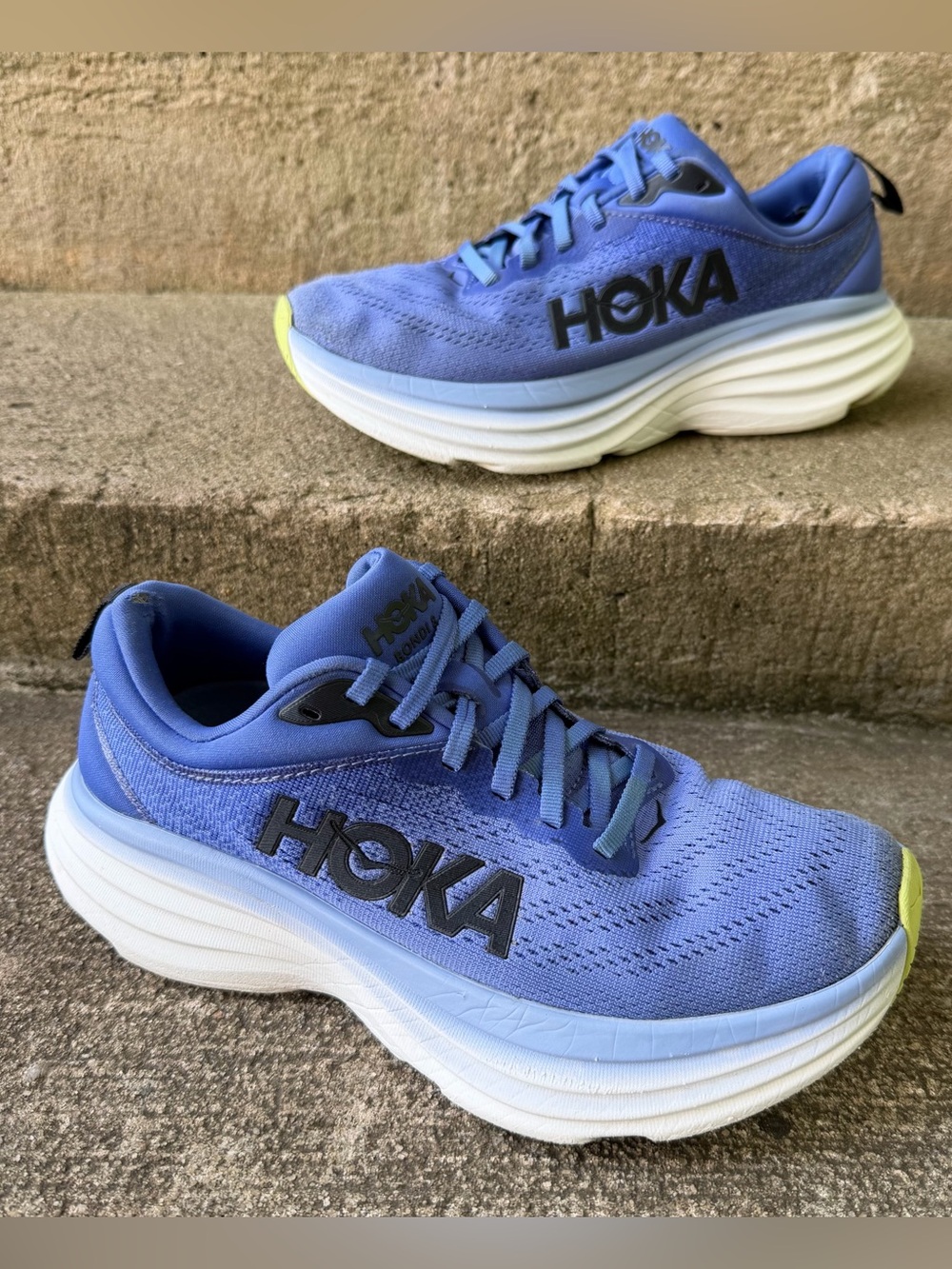 Hoka One One Women’s Bondi 8 Stellar Blue Cosmos Athletic Running Shoes Size 7B